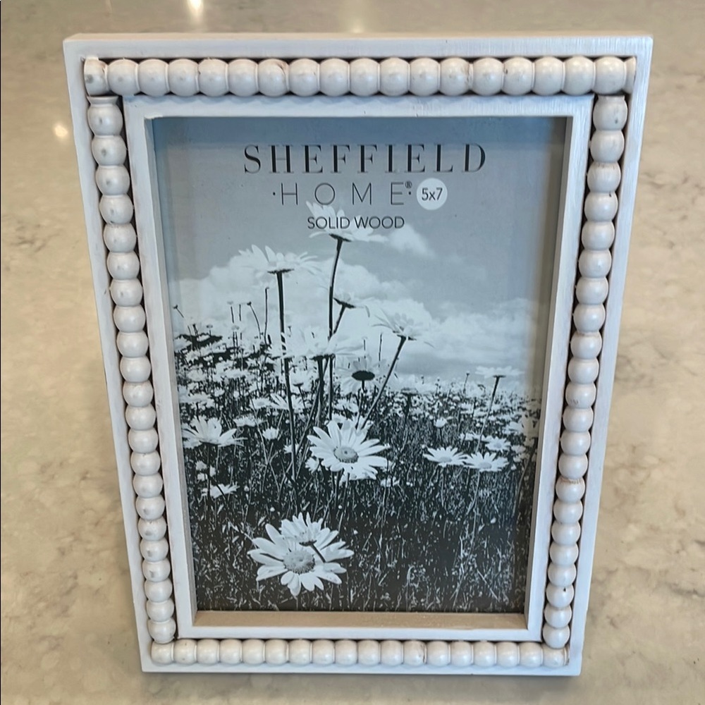 Sheffield Home - 5”x7” distressed white, solid wood photo frame
